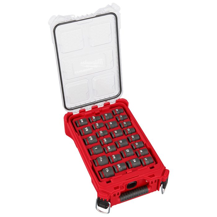 Milwaukee 49-66-6804 SHOCKWAVE 1/2” Impact Duty Socket MM PACKOUT Set - 27 PC - Image 1