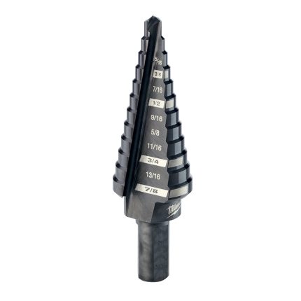 Milwaukee 48-89-9204 #4 JAM FREE Step Drill Bit 3/16" - 7/8" by 1/16"
