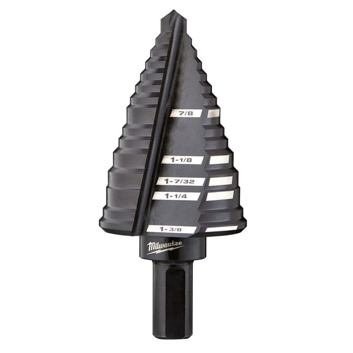 Milwaukee 48-89-9212 #12 JAM FREE Step Drill Bit 7/8" - 1-3/8" - Image 1