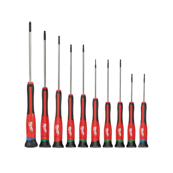 Milwaukee 48-22-2612 Precision Chrome Plated Screwdriver Kit - 10 PC - Image 1