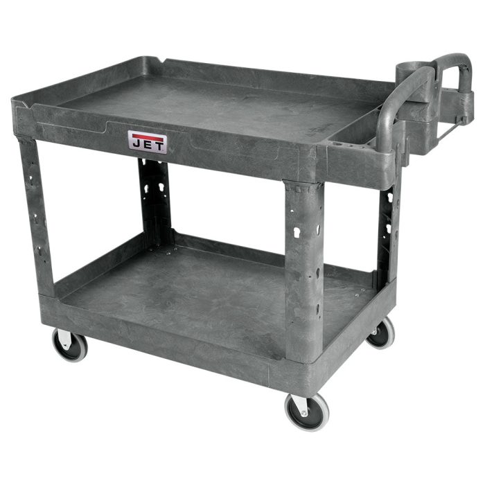 Jet 141016 Heavy Duty Durable Resin Utility Cart w/ 43" x 25" Shelf Size - Image 1