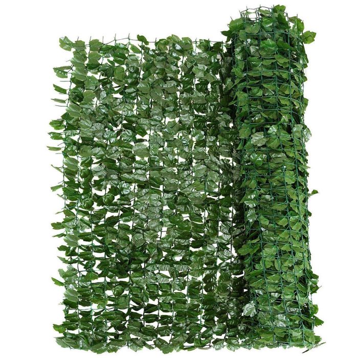 Artificial Hedges Faux Ivy Leaves Fence Decorative Trellis Privacy Fence Screen Mesh - 59"x95" - Image 1