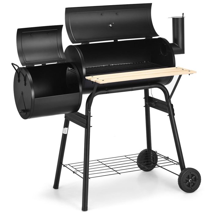 BBQ Charcoal Grill with Offset Smoker - Image 1