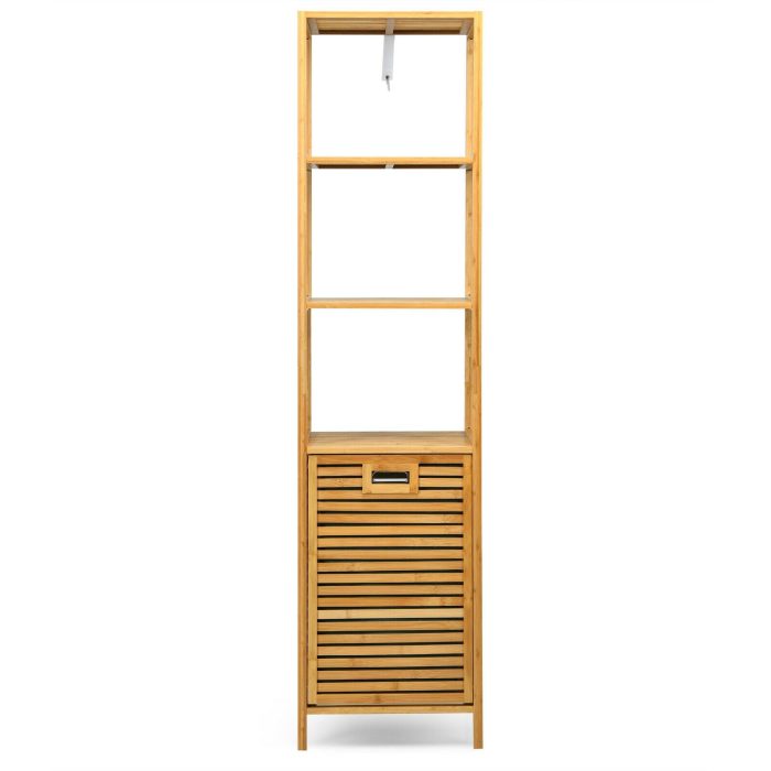 63" Tilt Out Laundry Hamper and 4-Tier Storage Shelves - Image 1
