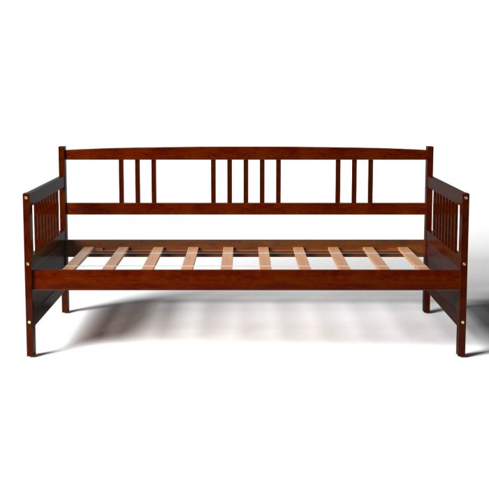 Dual-use Sturdy Sofa Bed for Bedroom Living Room - Cherry - Image 1