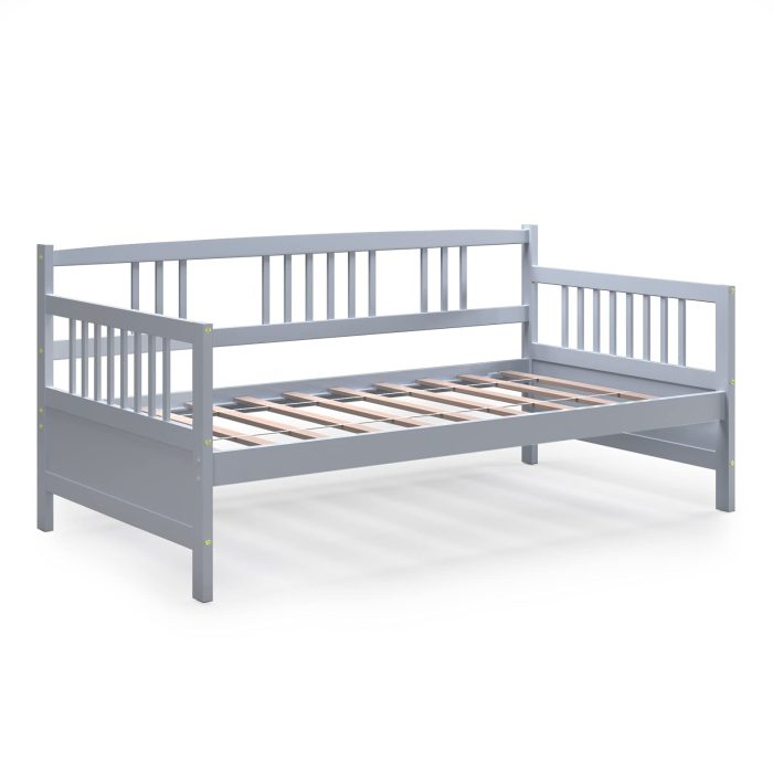Dual-use Sturdy Sofa Bed for Bedroom Living Room - Grey - Image 1