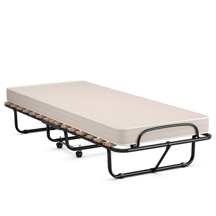Folding Bed with Mattress Rollaway Guest Bed - Image 1
