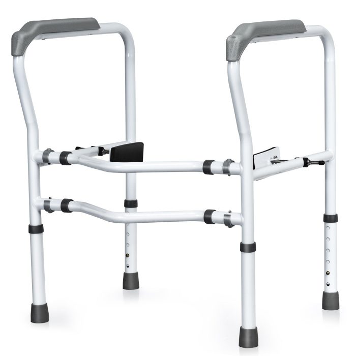 Toilet Safety Rail Free Standing Safety Assist Frame W/ 360 degree Rotatable Clip - Image 1
