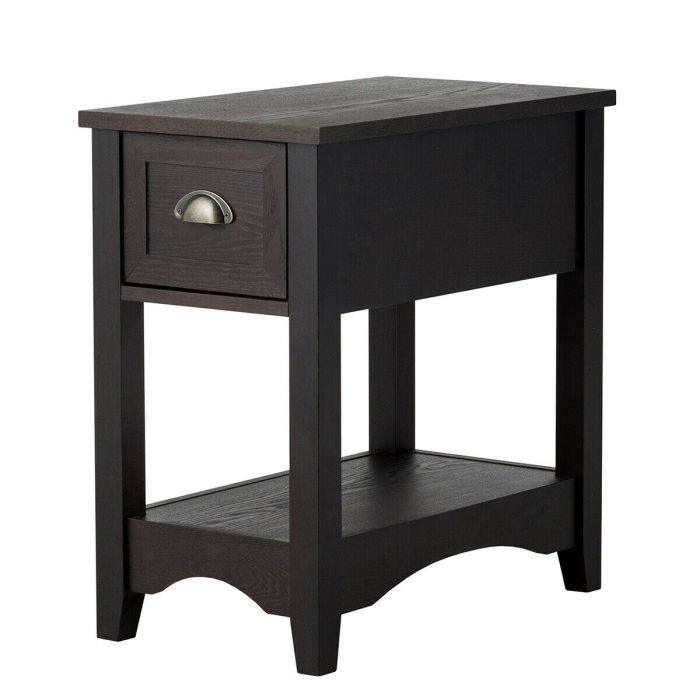 Chair Side End Table with Drawer - Reddish-brown 1 - Image 1