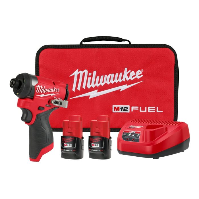 Milwaukee 3453-22 M12 FUEL 12V 1/4 Hex Cordless Li-Ion Impact Driver Kit - Image 1