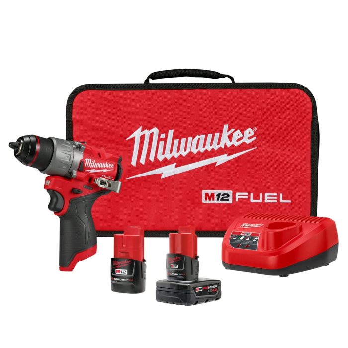 Milwaukee 3403-22 M12 FUEL 12V 1/2" Cordless Li-ion Drill/Driver Kit - Image 1