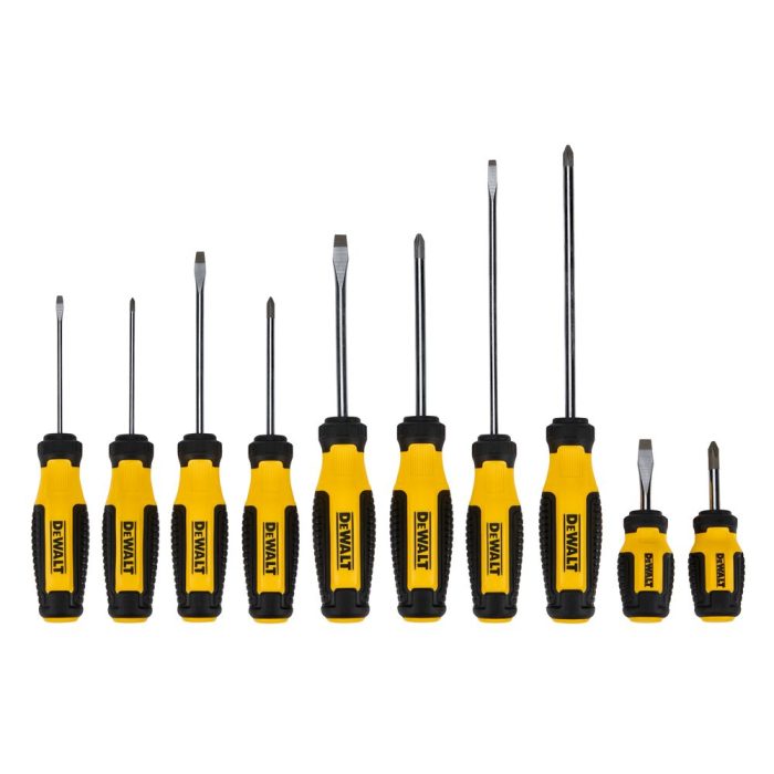 DEWALT DWHT65201 Durable Ergonomic Magnetic Screwdriver Set - 10 PC - Image 1