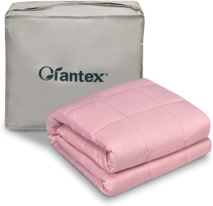 Luxury Cooling Silk Sewed in Cotton Pink, Blue, Green, 48" x 72"  60" x 80" | 15lbs - Queen Pink