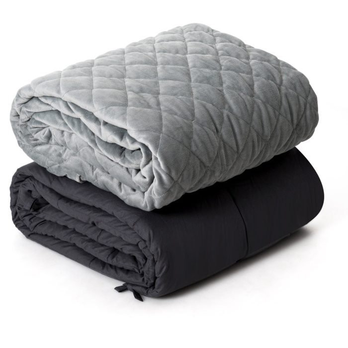Adult Weighted Blanket & Removable Duvet Cover - Navy 25lbs 60"x 80" | Queen Size - Image 1