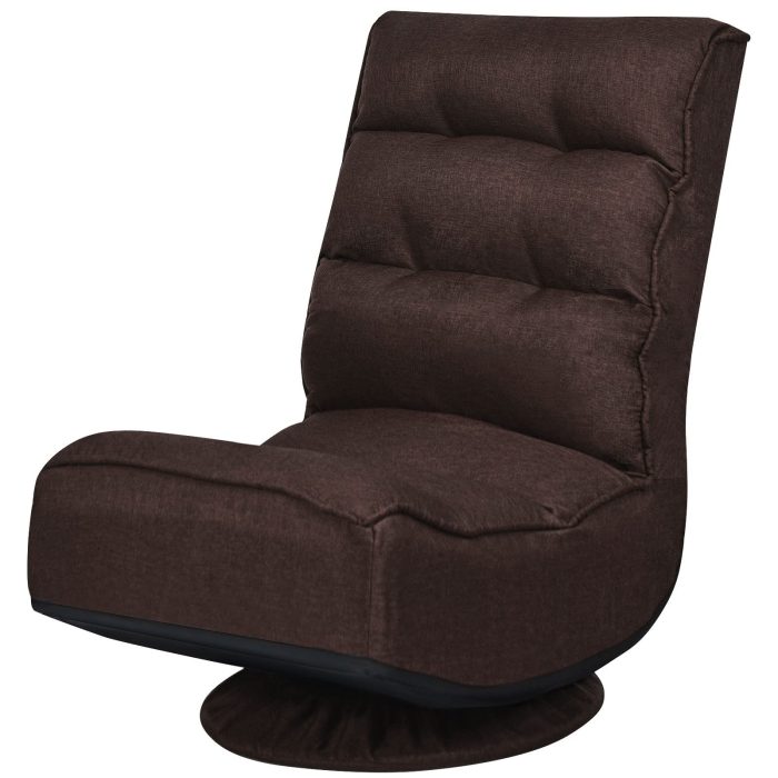 360 Degree Swivel Floor Chair, Lazy Sofa Lounge Chair - Brownness - Image 1