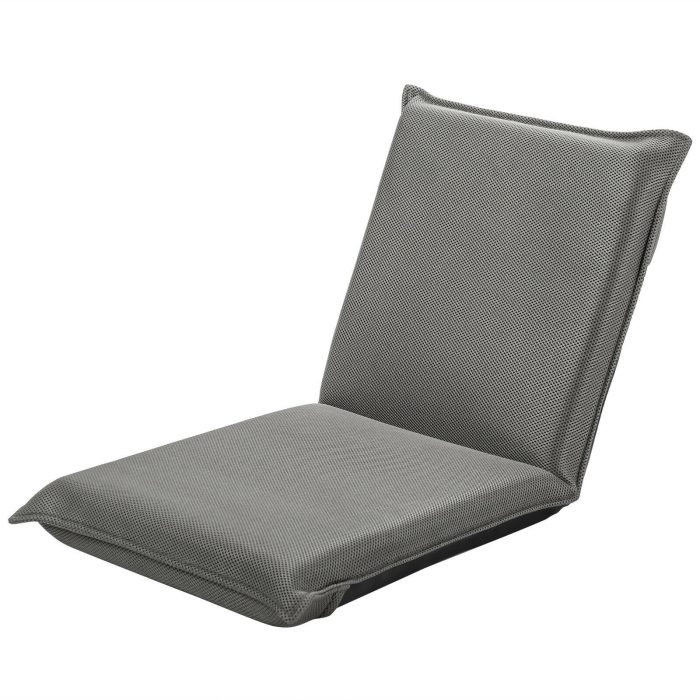 Adjustable Mesh Floor Sofa Chair - Grey - Image 1