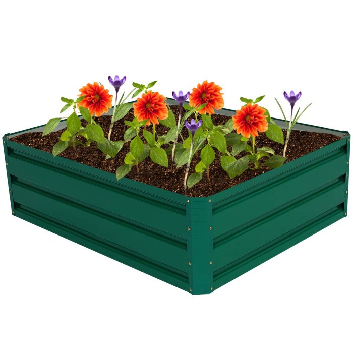 Dark Green Patio Raised Garden Bed (40" L x 32" W x 12" H) - 40" L x 32" W x 12" H - Image 1