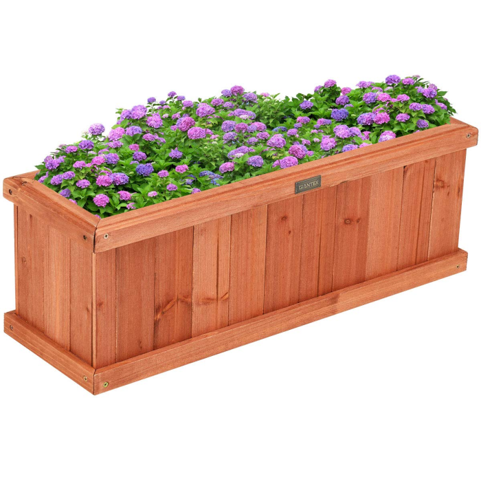 Raised Garden Bed Flower or Vegetable Planter (28" L X 9" W X 10" H) - Image 1