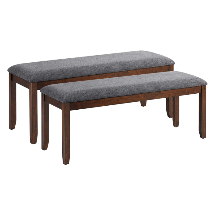 Giantex Dining Room Bench, Wood Kitchen Table Bench with Upholstered, 47.5 x 15.5 x 19.5 Inches Ottoman Bench - 2 - Image 1