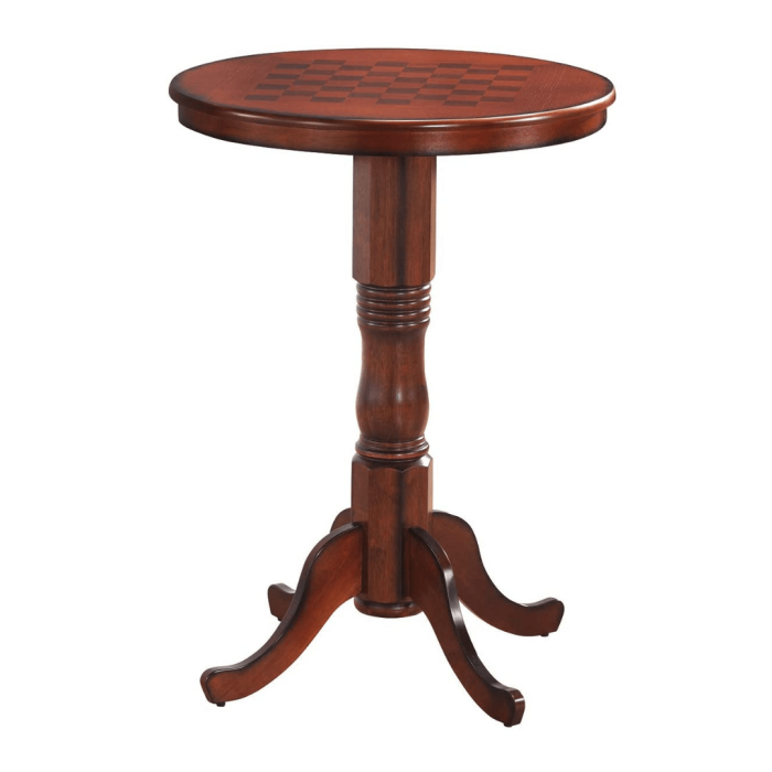 Table 42" Wooden Round Pub Pedestal Side Table - Image 1