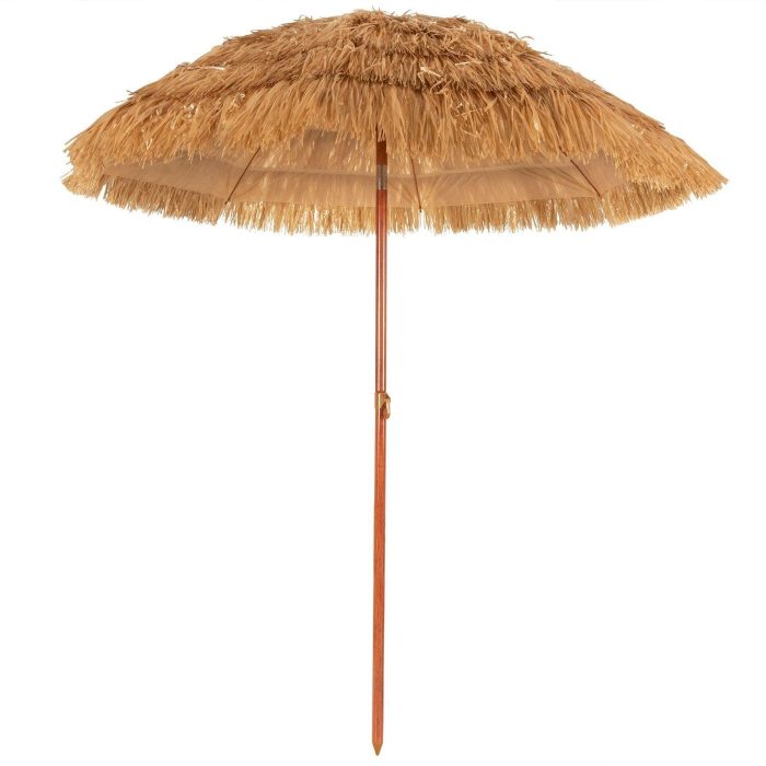 Giantex 6.5 Ft Thatched Patio Umbrella, Hawaiian Tiki Umbrella - Image 1