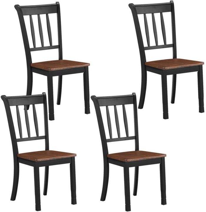 Solid Wood Whitesburg Dining Chairs Set of 4 - Black 4 - Image 1
