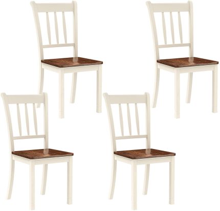 Solid Wood Whitesburg Dining Chairs Set of 4 - Ivory 4