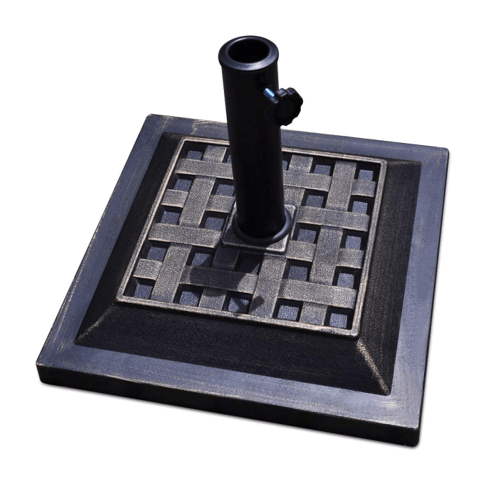 Giantex 30lbs Patio Market Umbrella Base, Classic Square, 17.5" X 17.5" - Image 1