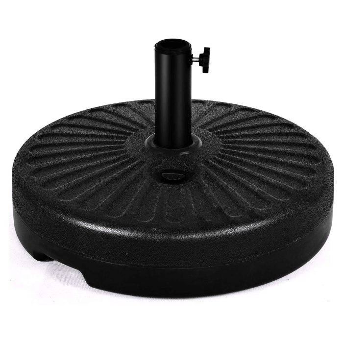 Giantex 23L Round Water Filled Patio Umbrella Base, 20" Heavy Duty Stand Weight - Image 1