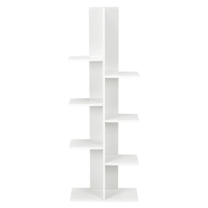 7-Tier Bookshelf, Multipurpose Storage Shelf 9.5 x 8 x 56 inches - White