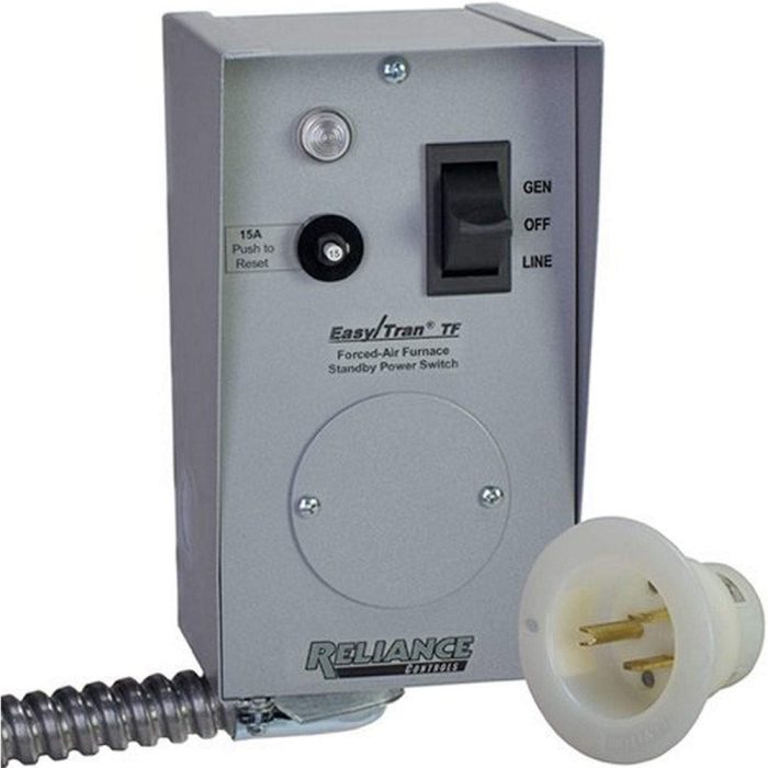 Reliance TF201W 20A Easy/Tran Furnace Transfer Switch - Gray - Image 1