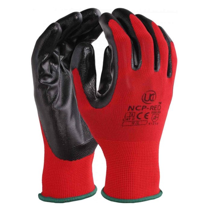 Nitrile Coated Cut Level 1 Gloves - Red - Image 1