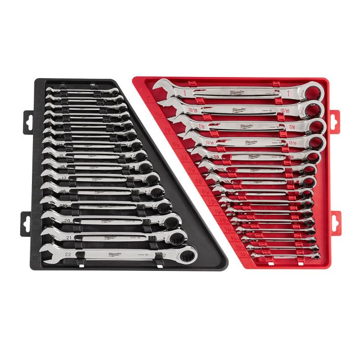 Milwaukee 48-22-9416P Ratcheting Combination Wrench SAE / Metric Set - 30 PC - Image 1