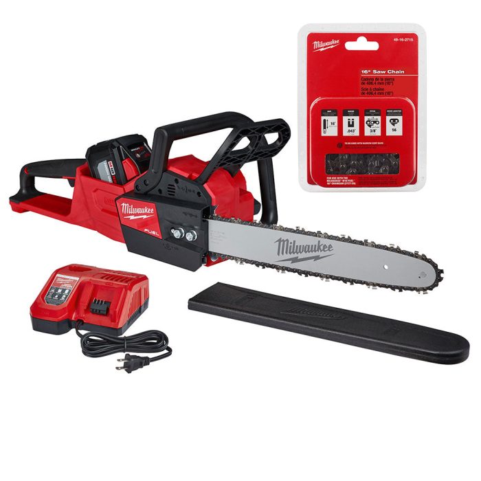 Milwaukee 2727-21HDCH M18 FUEL 18V 16" Cordless Chainsaw w/Extra Replacement Chain - Image 1