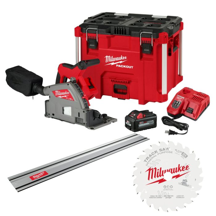 Milwaukee 2831-21TB M18 FUEL 18V Track Saw Kit w/ 55" Track Saw Guide and Blade - Image 1