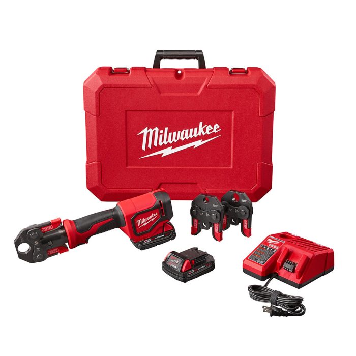 Milwaukee 2674-22C M18 18V Short Throw Press Tool Kit w/ PEX Crimp Jaws - Image 1