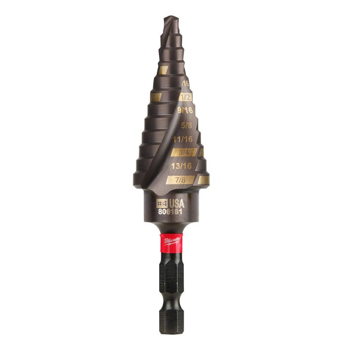 Milwaukee 48-89-9244 3/16" - 7/8" SHOCKWAVE Impact Duty Step Bit - Image 1