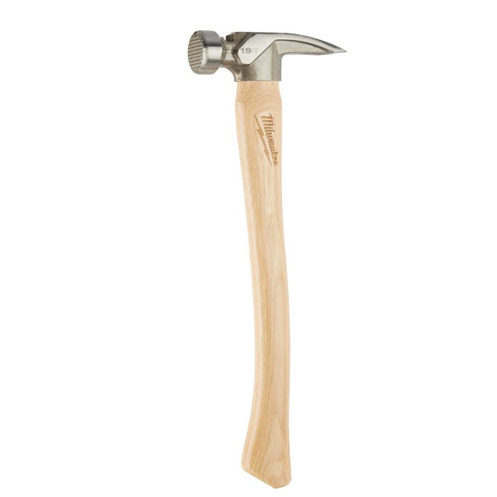 Milwaukee 48-22-9419 19 OZ Milled Face Hickory Handle Framing Hammer - Image 1