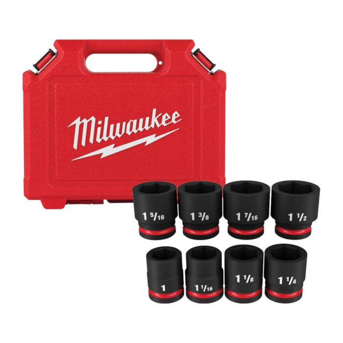 Milwaukee 49-66-7017 3/4" Drive SAE Standard 6 Point Impact Socket Set - 8 PC - Image 1