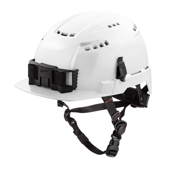 Milwaukee 48-73-1320 Class C White Front Brim Vented Helmet w/ BOLT - Image 1