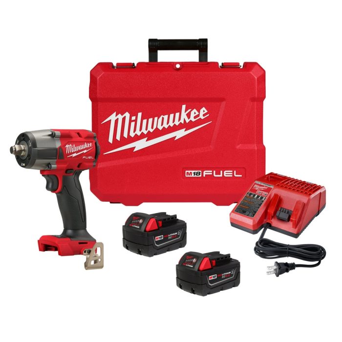 Milwaukee 2962-22R M18 FUEL 18V 1/2" Mid-Torque Impact Wrench w/ Ring Kit - Image 1