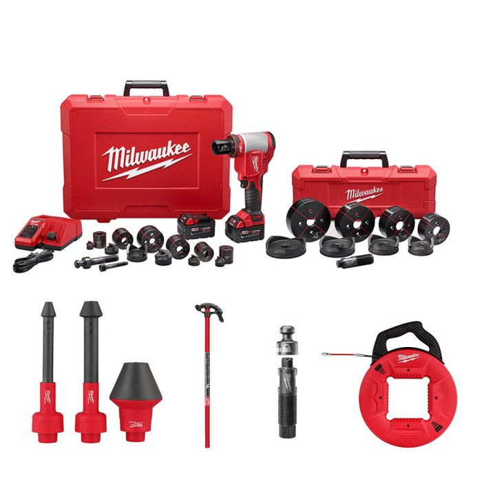 Milwaukee 2676-23FG M18 18V 10 Ton Knockout 1/2" - 4" Bundle w/ Quick Connect - Image 1