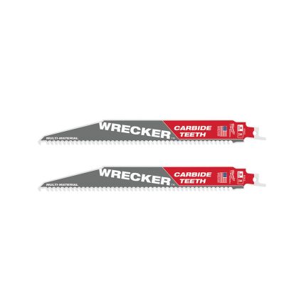 Milwaukee 48-00-0542B 9" 6 TPI THE WRECKER Carbide Teeth SAWZALL Blade - 2 PK