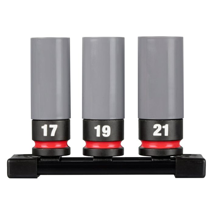 Milwaukee 49-66-7830 SHOCKWAVE  1/2" Impact Duty Metric Lug Nut Socket Set -3 PC - Image 1