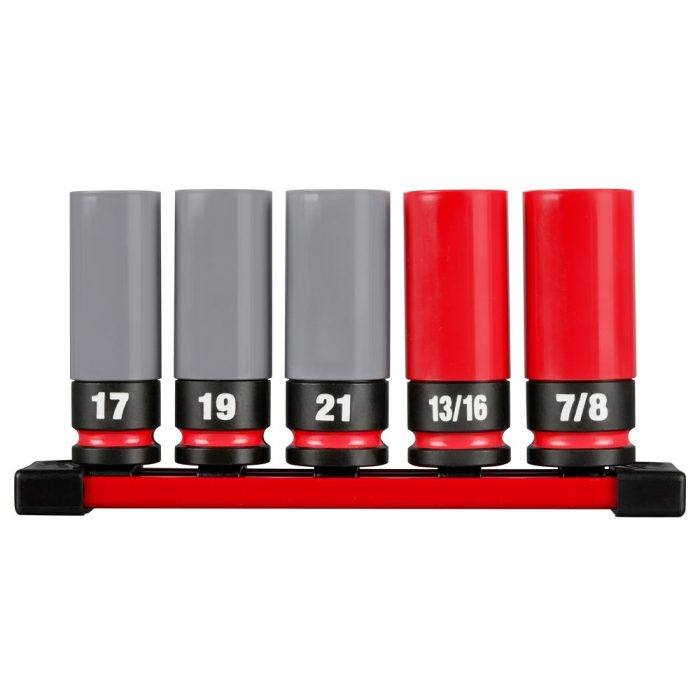 Milwaukee 49-66-7831 SHOCKWAVE 1/2" SAE/Metric Lug Nut Wheel Socket Set - 5 PC - Image 1