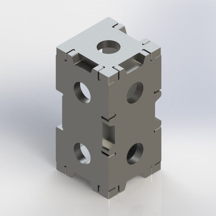 Baileigh WJT-SB422UW-16 4" x 2" x 2" Weld Together Square Block - Image 1
