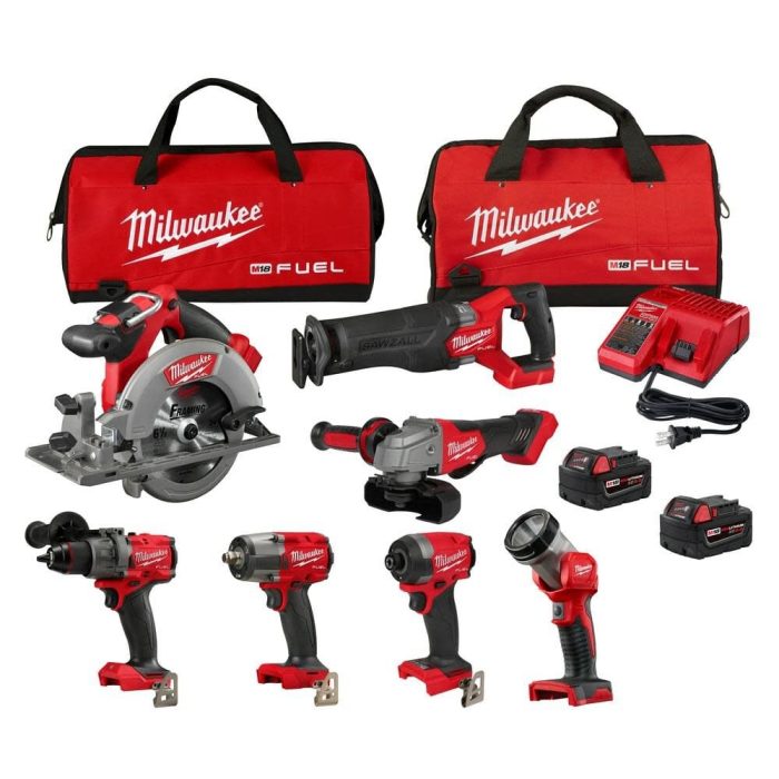 Milwaukee 3697-27 M18 FUEL 18V 7 Tool Cordless Lithium-Ion Combo Kit - Image 1