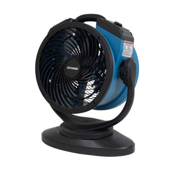 XPower FM-68 1000 CFM Portable Multi-Purpose Battery Powered Misting Fan - Image 1