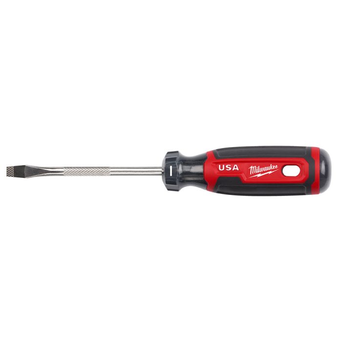 Milwaukee MT206 1/4" Slotted 4" Cushion Grip Screwdriver - Made In USA - Image 1