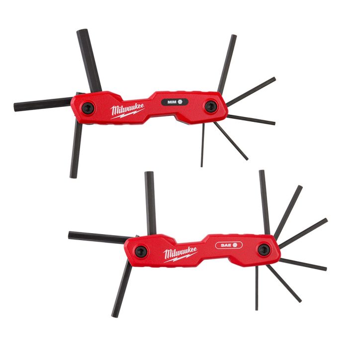 Milwaukee 48-22-2183 17 Key Folding Hex Key SAE/Metric Sets -  2PC - Image 1